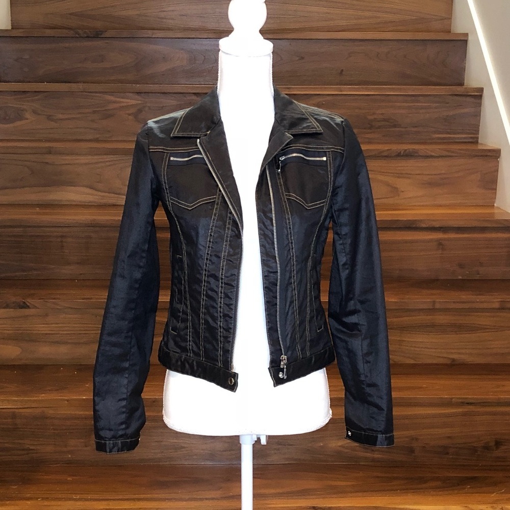 SOLD Coated denim jacket